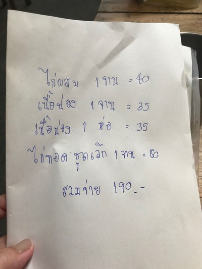 ป้ายราคาหรือสมุดเมนู