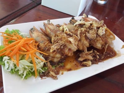 กุ้งราดซอสมะขาม