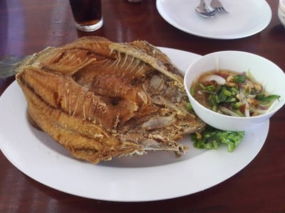 ปลากะพงทอดน้ำปลา