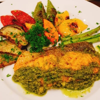 Salmon Pesto Sauce 270++