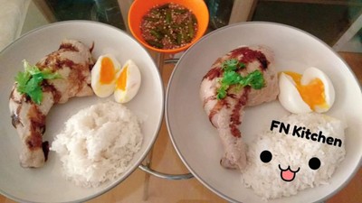 ไก่นุ่มต้มกับไข่ต้ม