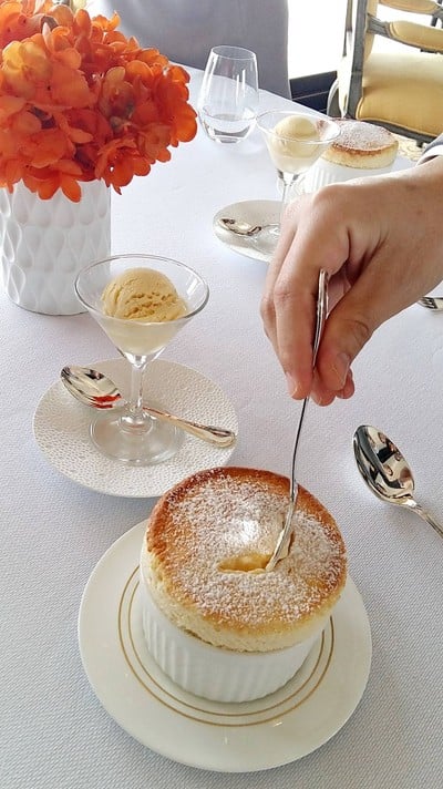 Grand Marnier Soufflé, Vanilla Ice Cream