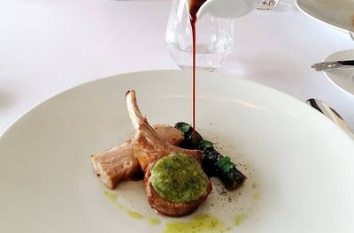 Roasted Milk Fed Lamb, Swiss Chard, Bear’s Garlic and Iranian Black Lemon