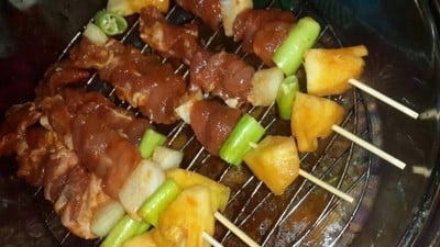 บาร์บีคิวด้วยหม้ออบลมร้อน 🍢🍡