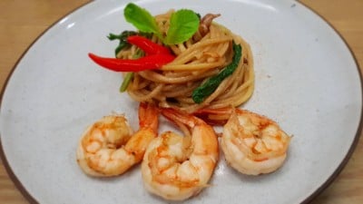 สปาเก็ตตี้ขี้เมากุ้ง