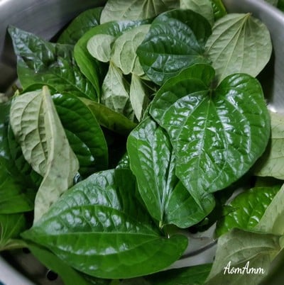 วิธีทำ เส้นหมี่หมูย่างห่อใบชะพลู (#) 🐷