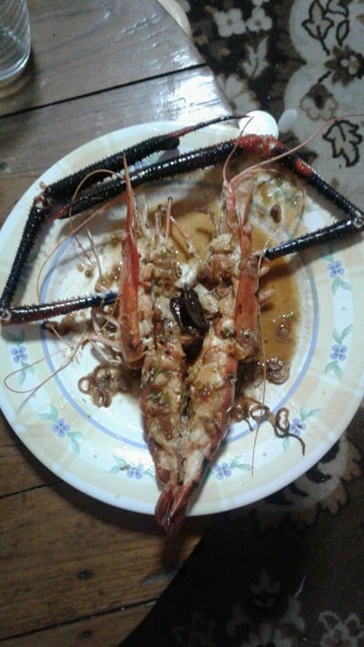 กุ้งอบซอสน้ำมะขามเปียก