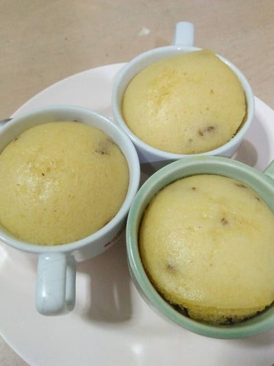 คัพเค้กนึ่ง(โดยใช้แป้งแพนเค้กสำเร็จรูป) 