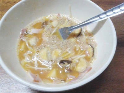 วิธีทำ ไข่เจียวแฮมเห็ด