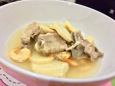 ต้มหน่อไม้หวานซี่โครงหมู