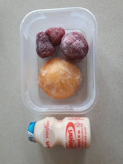 วิธีทำ พีช สตรอเบอรี่ ยาคูลท์