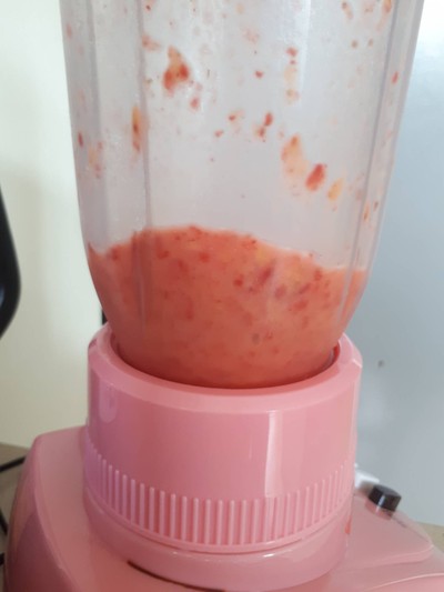 วิธีทำ พีช สตรอเบอรี่ ยาคูลท์