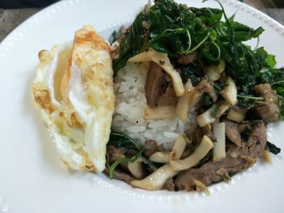 ข้าวราดกะเพราเป็ด