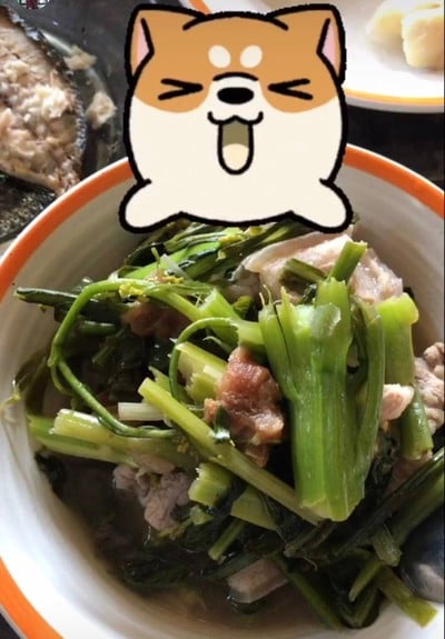 ผักกาดจอใส่หมู