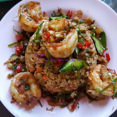 วิธีทำ กุ้งคั่วสมุนไพร