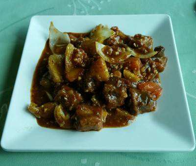 ซี่โครงหมูมัสมั่นผัดแห้ง