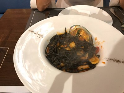 Pomodoro Seafood With Black Ink Spaghetti