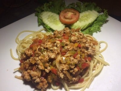 สปาเก็ตตี้ซอสหมู