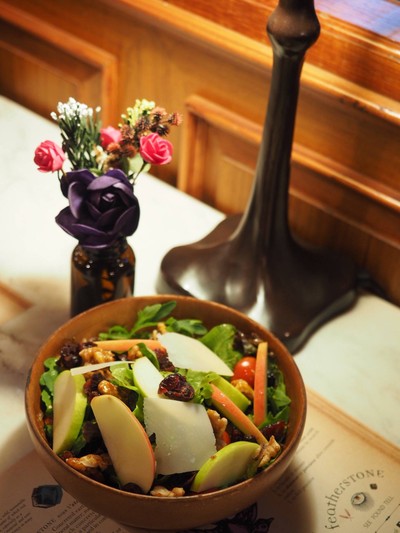 Apple Cranberry and Walnut Salad