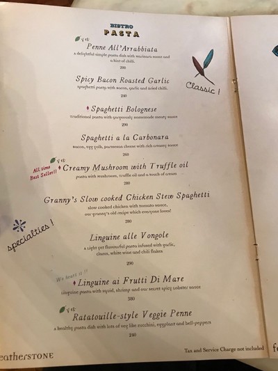 ป้ายราคาหรือสมุดเมนู