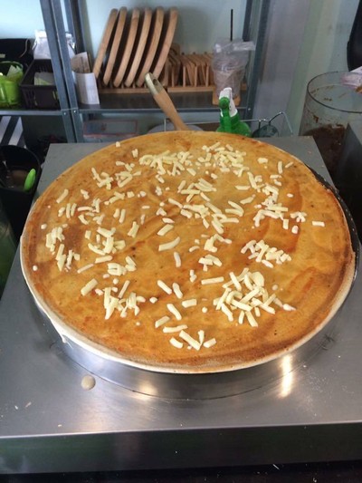 เครปแป้งกรอบชีส+พิซซ่า