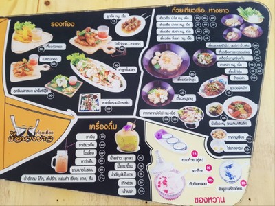 ป้ายราคาหรือสมุดเมนู