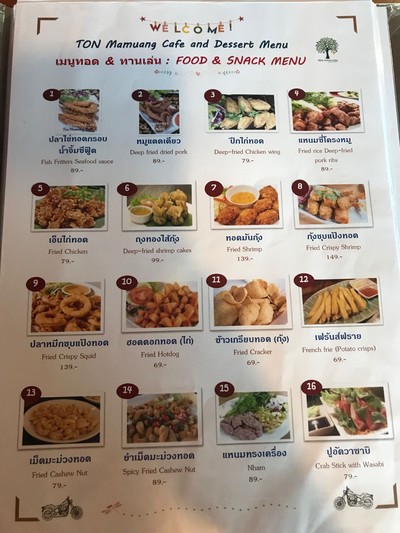 ป้ายราคาหรือสมุดเมนู