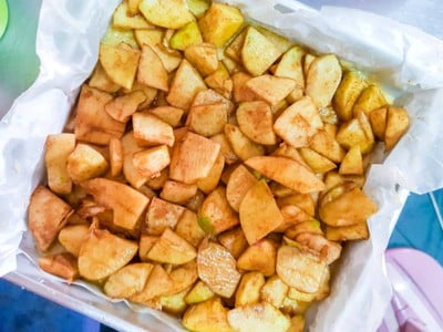 วิธีทำ Apple crumble