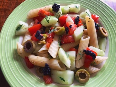 Pasta Salad with Balsamic Dressing สลัดพาสต้า Pasta Salad with Balsamic Dressing สลัดพาสต้า