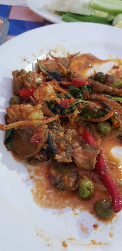 ตะพาบผัดเผ็ดรสชาติดี