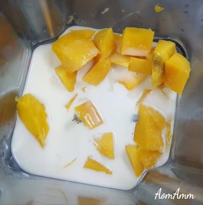 วิธีทำ มะม่วงนมสดปั่น 🍼 วิธีทำ มะม่วงนมสดปั่น 🍼
