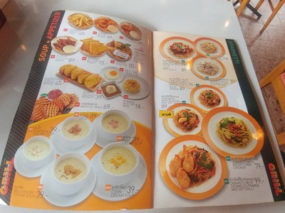 ป้ายราคาหรือสมุดเมนู