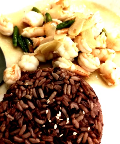 ข้าวกุ้งผัดพริกขี้หนูสด