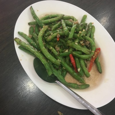 ผัดถั่วแขก(หมู)