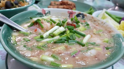 หลนกุ้ง ผักสด