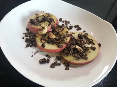 Apple slice with granola