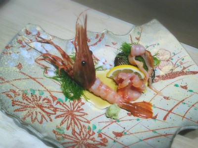 Botan Ebi Sea Shell Sashimi