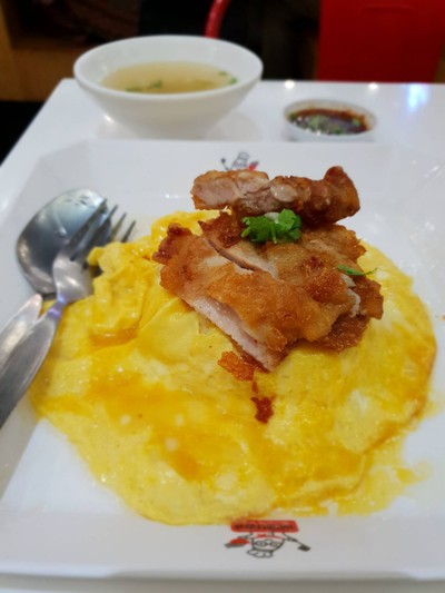 ข้าวไข่ข้นไก่ทอด
