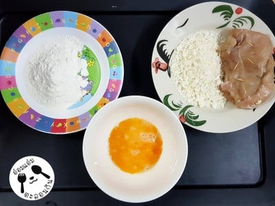 วิธีทำ ไก่ทอดไส้แฮมชีส 🍗