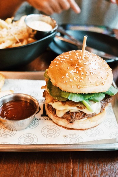 Swiss Mushroom Burger & Curly Fries##1