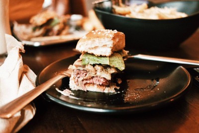 Swiss Mushroom Burger & Curly Fries##1