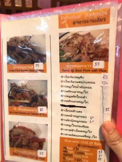ป้ายราคาหรือสมุดเมนู