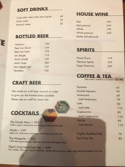 ป้ายราคาหรือสมุดเมนู