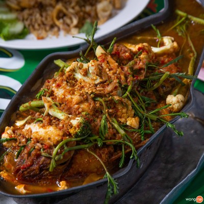 เมนูของร้าน ลาบเป็ดพระราม 9