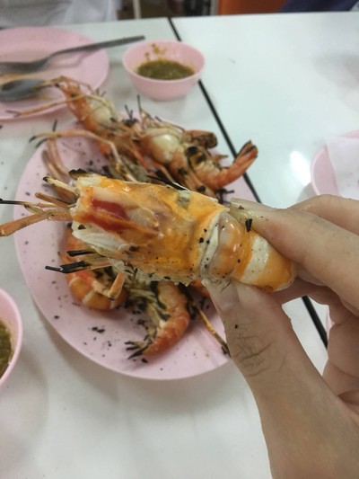 กุ้งมันแก้วเผา