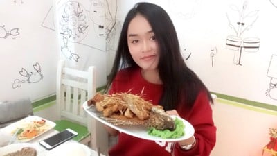 ตำสดิ้ง - เมี่ยงปลาทอดของเค้าอร่อยจริงๆ 