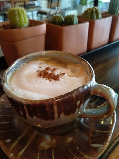 Hot cappuccino