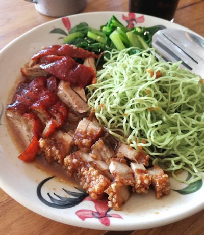 หมี่หยกเป็ด+หมูกรอบ