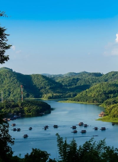 บรรยากาศ อ่างเก็บน้ำห้วยกระทิง