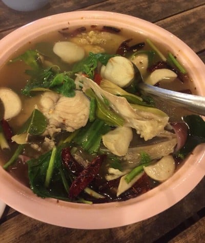 ปลาช่อนต้มยำน้ำใส